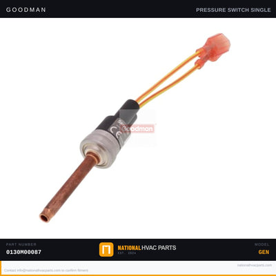 Goodman Low Pressure Switch for CPC180XXX4BXXXAA — 0130M00087