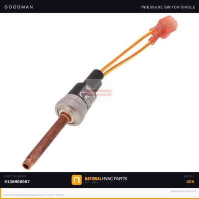 Goodman Low Pressure Switch for DBC3003SAA — 0130M00087