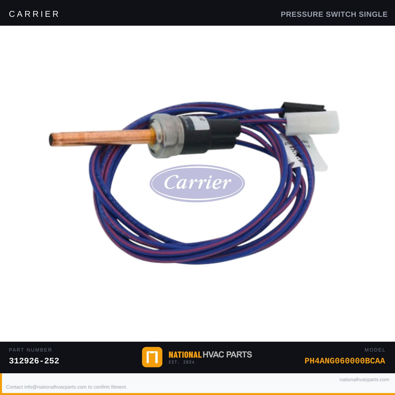 OEM Carrier High Pressure Switch 312926-252 for PH4ANG060000BCAA