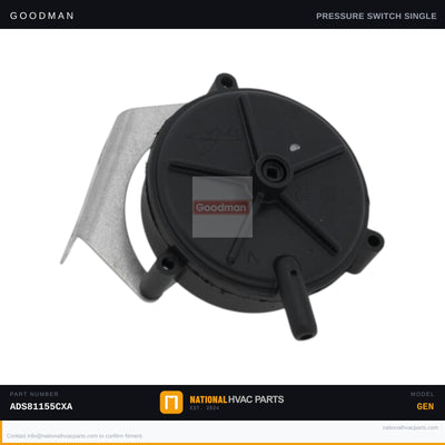 Goodman -.85" Pressure Switch NO for ADS81155CXA — B1370150