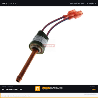 Goodman High Pressure Cut-Off Switch for DCC300XXX4BFXXAB — 0130M00074