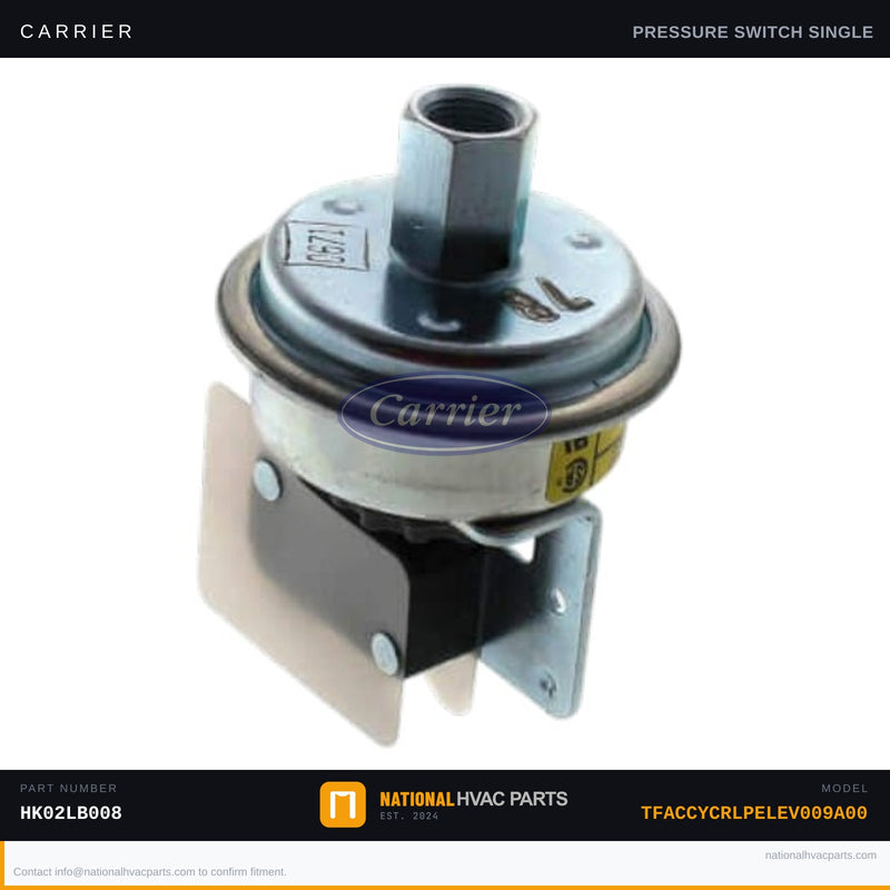 OEM Carrier Pressure Switch Replacement for TFACCYCRLPELEV009A00