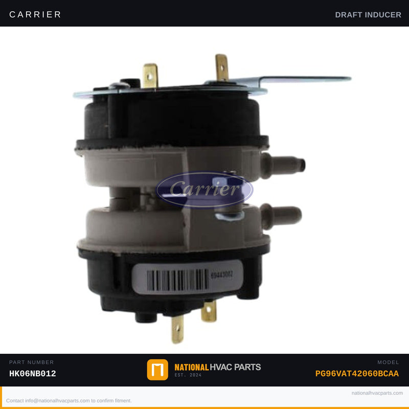 OEM Carrier Dual Pressure Switch Assembly HK06NB012 — PG96VAT42060BCAA