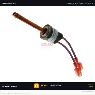 Goodman High Pressure Cut-Off Switch for WGPH4543AMAB — 0130M00074