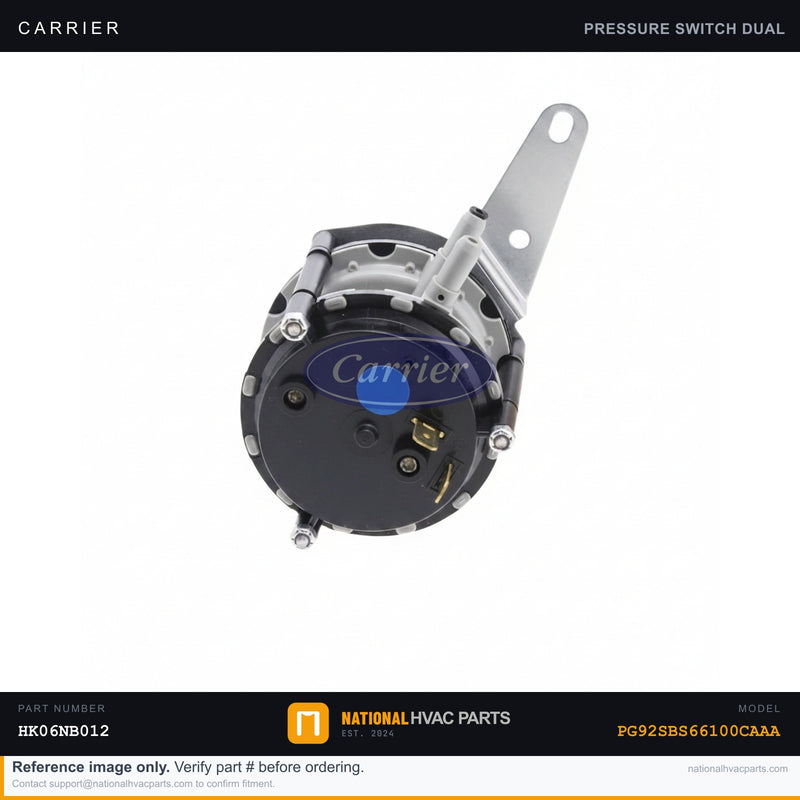 OEM Carrier Dual Pressure Switch Assembly HK06NB012 — PG92SBS66100CAAA