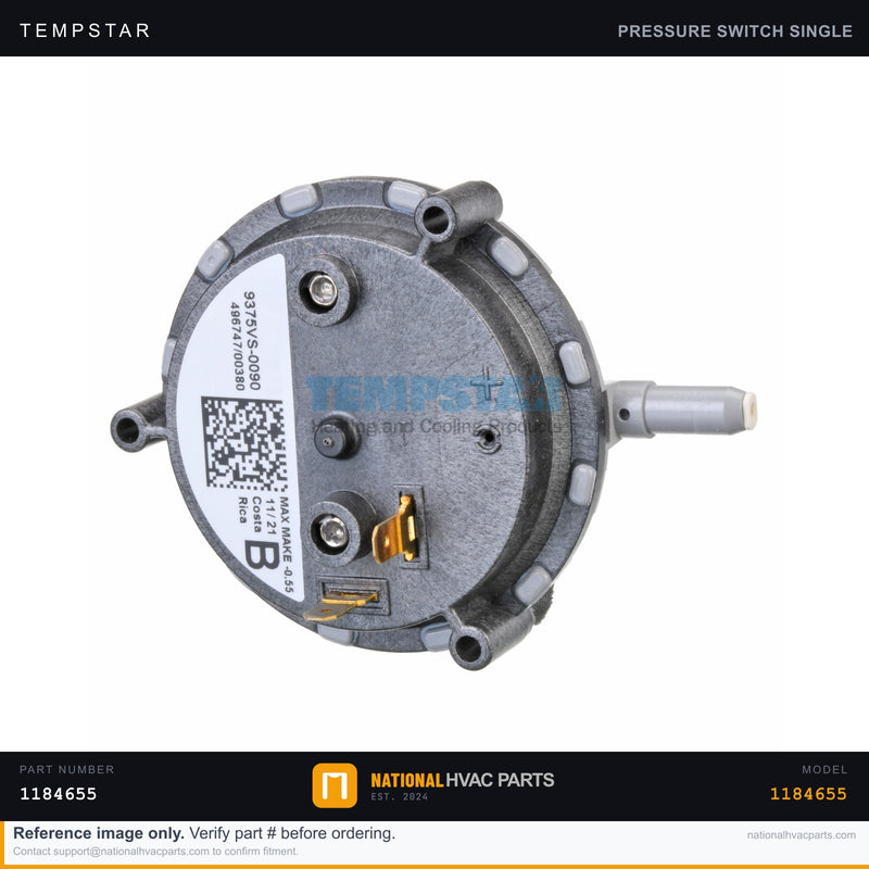 Tempstar Low Pressure Switch for TCH924GKA300 — OEM 1184655 | Ships Today