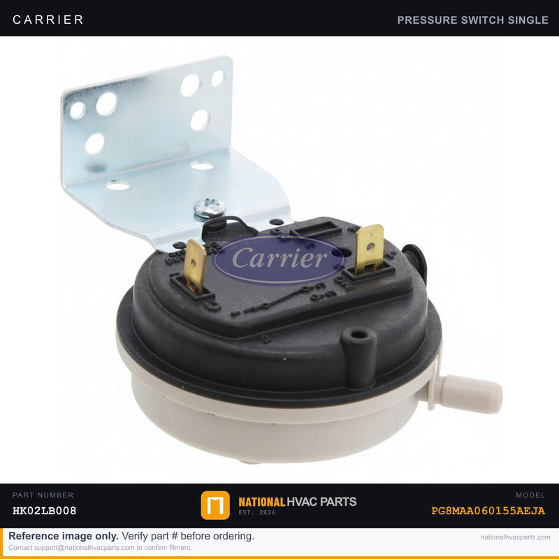OEM Carrier Pressure Switch for PG8MAA060155AEJA Gas Furnace