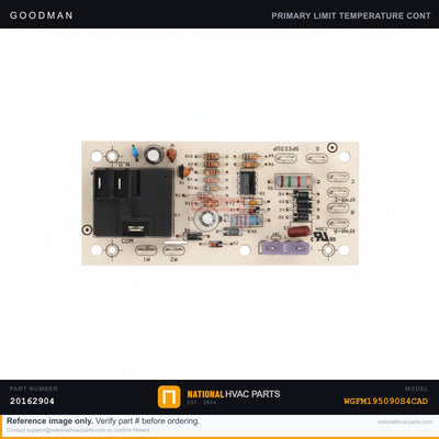 OEM Goodman Primary Limit Temperature Control for WGFM195090S4CAD — 20162904