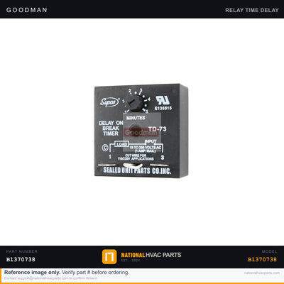 Goodman EEP Time Delay Relay for ARUF024 Air Handler — B1370738