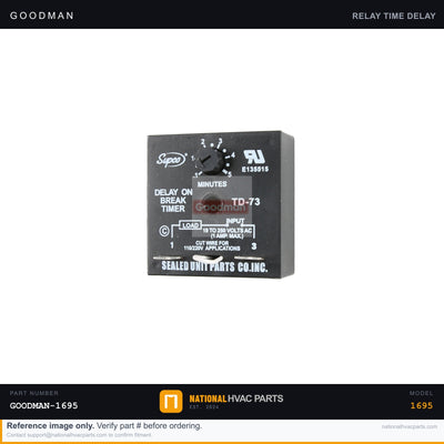 OEM Goodman Time Delay Relay for ARUF030-00A-1 Air Handler — B1370738