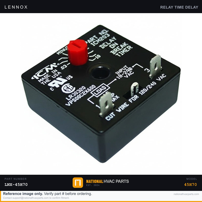 OEM Lennox Blower Delay Relay — 45H70