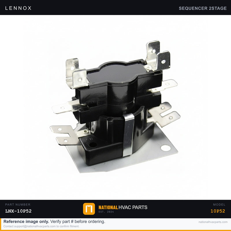 OEM Lennox Electric Heat Sequencer Assembly — 10P52