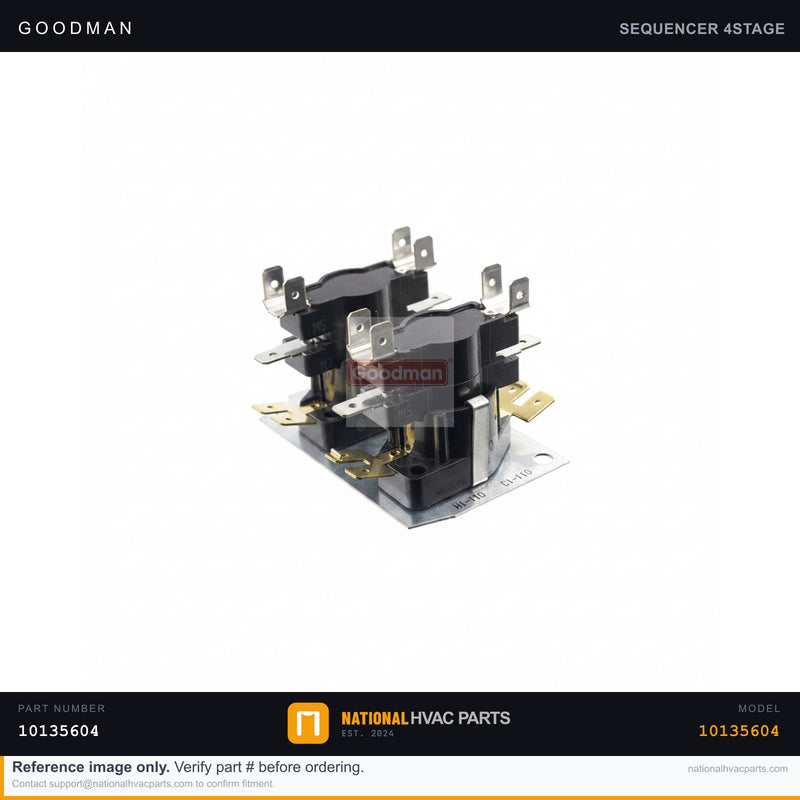 OEM Goodman Defrost/Sequencer Relay for WGHP4636AAE — 10135604