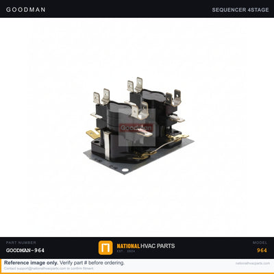 OEM Goodman Defrost/Sequencer Relay for WGHP4636AAE — 10135604