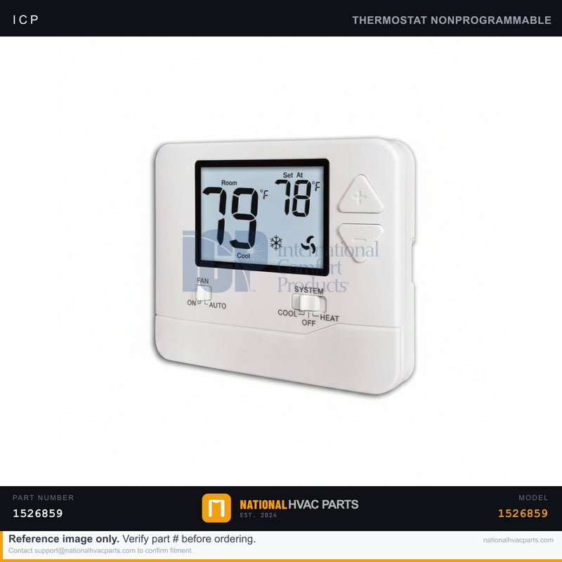 ICP Thermostat for RYB047GAA — 24V Heat/Cool Control | Ships Today