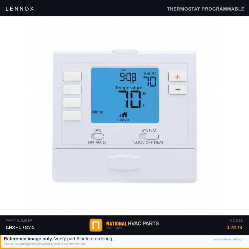 OEM Lennox ComfortSense 7500 Programmable Thermostat — 17G74