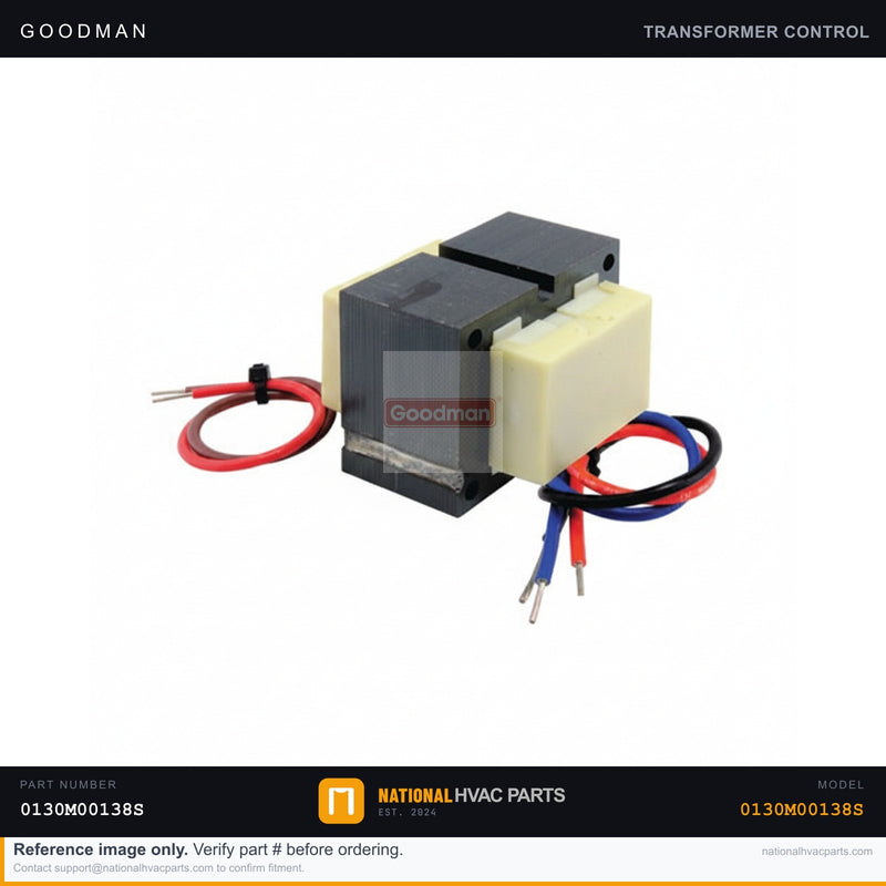 OEM Goodman 40VA Transformer for CPC048XXX3DXXXBA — 0130M00138S