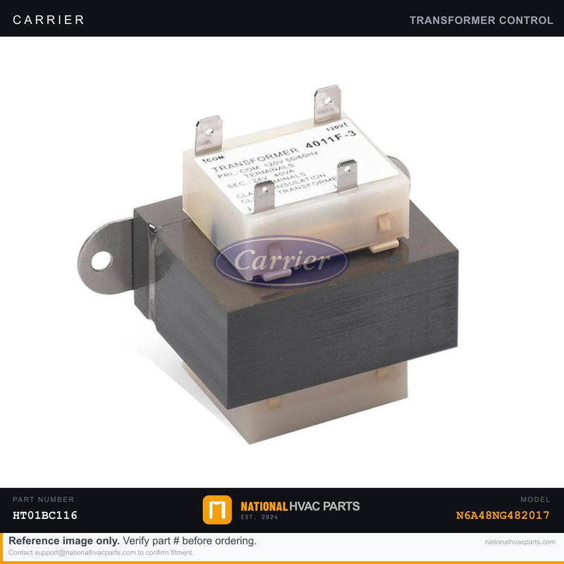 OEM Carrier Transformer 40VA 120V/24V for N6A48NG482017