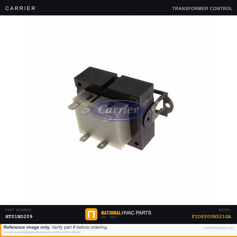OEM Carrier Transformer 40VA 120V-24V for FIOP200B521GA — HT01BD209