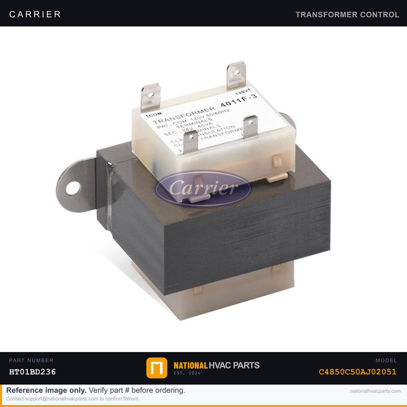 OEM Carrier Transformer 40VA 120V/24V for C4850C50AJ02051