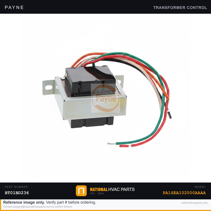 OEM Payne Transformer 40VA 120V-24V for PA1SEA102000AAAA