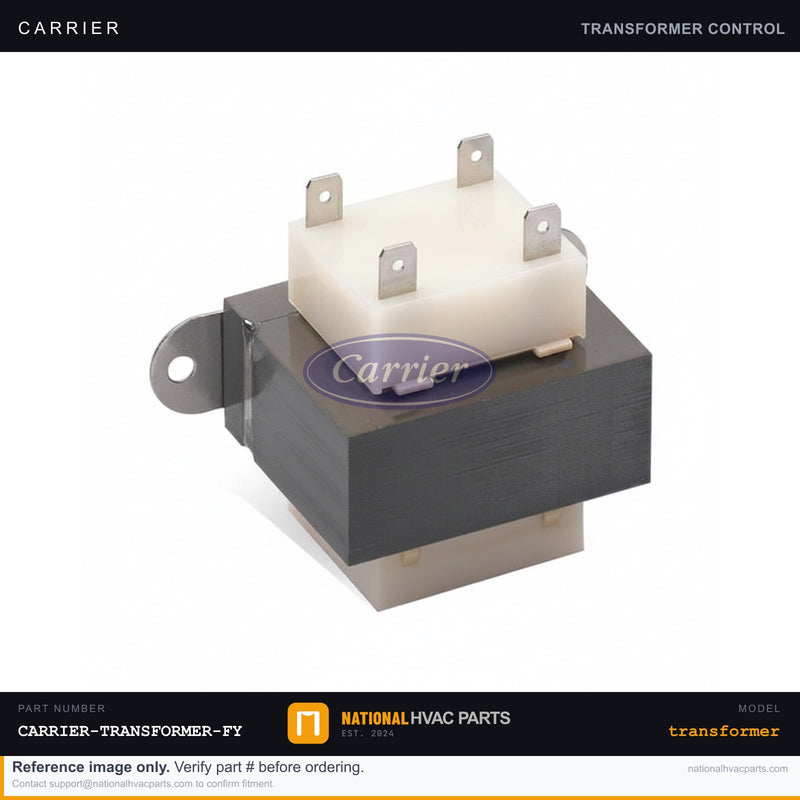 Genuine OEM Carrier Transformer for Fan Coil Model FY5BNB060T15AAAA | National HVAC Parts