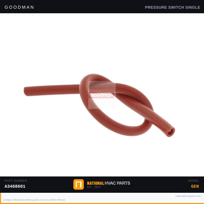 Goodman 3/16 in ID Pressure Switch Tubing for ADS80703AXA — A3468601