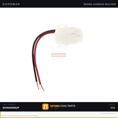 Goodman 9-Pin Male Wiring Harness for ADPF18241BA — 0259A00002P