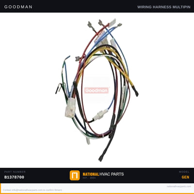 Goodman 16-Pin Wiring Harness for APC1560H41AB — B1378700