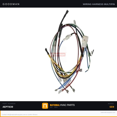 Goodman 16-Pin Wiring Harness for AEPT030-00A-1 — B1378700