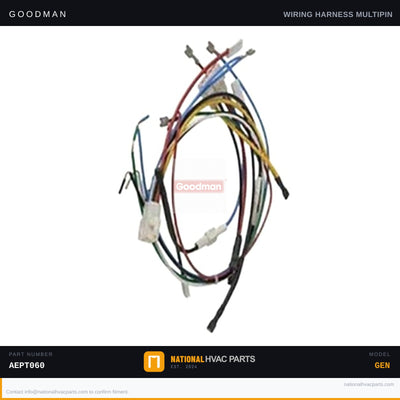 Goodman 16-Pin Wiring Harness for AEPT060 — B1378700
